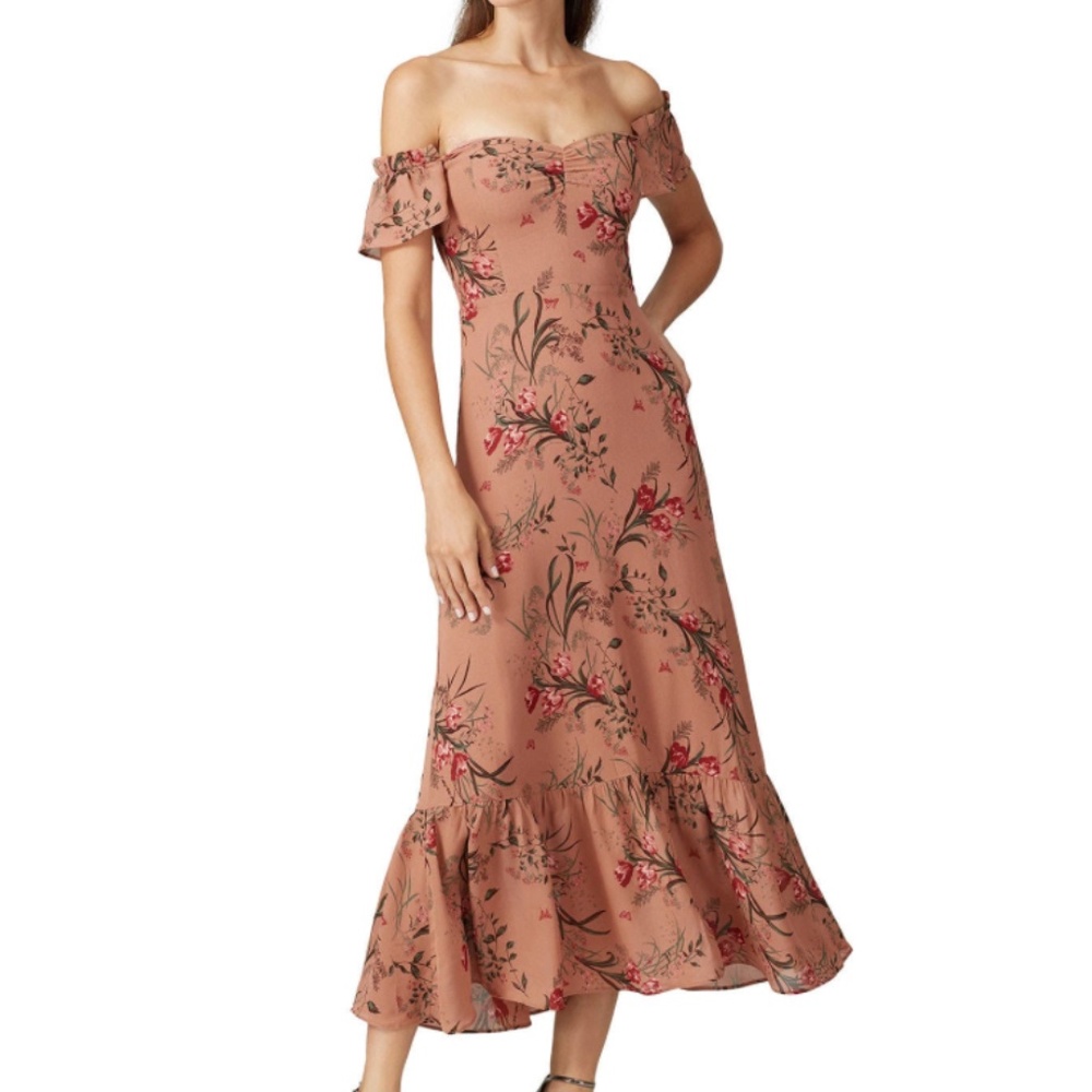 Reformation Butterfly Floral Midi Dress